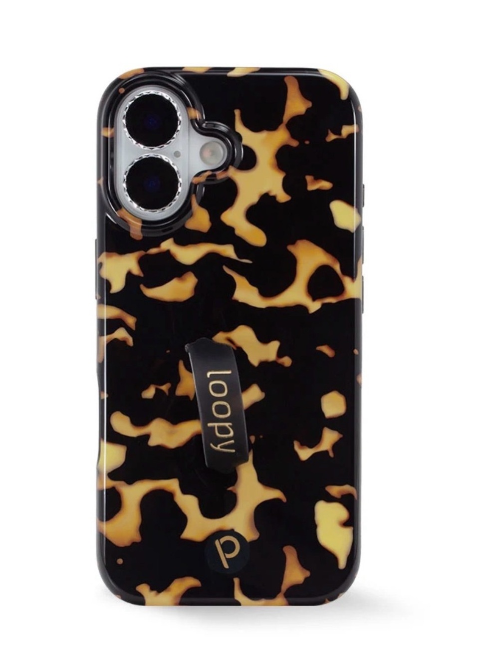 Loopy Case Tortoiseshell Grip Phone Case - Black & Brown